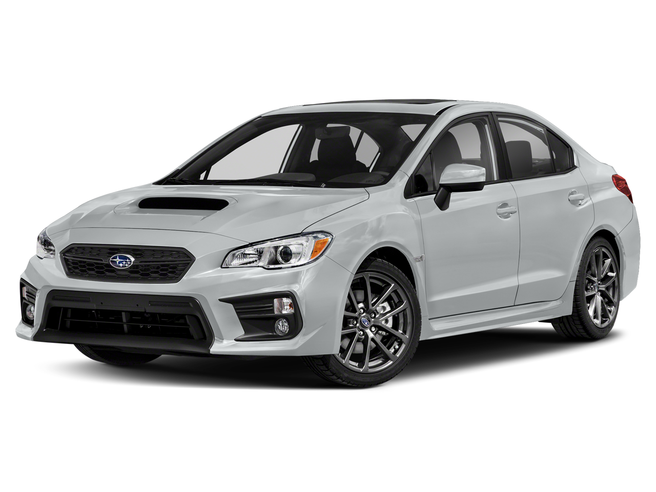 2020 Subaru WRX Limited in Ice Silver Metallic — front three-quarter view