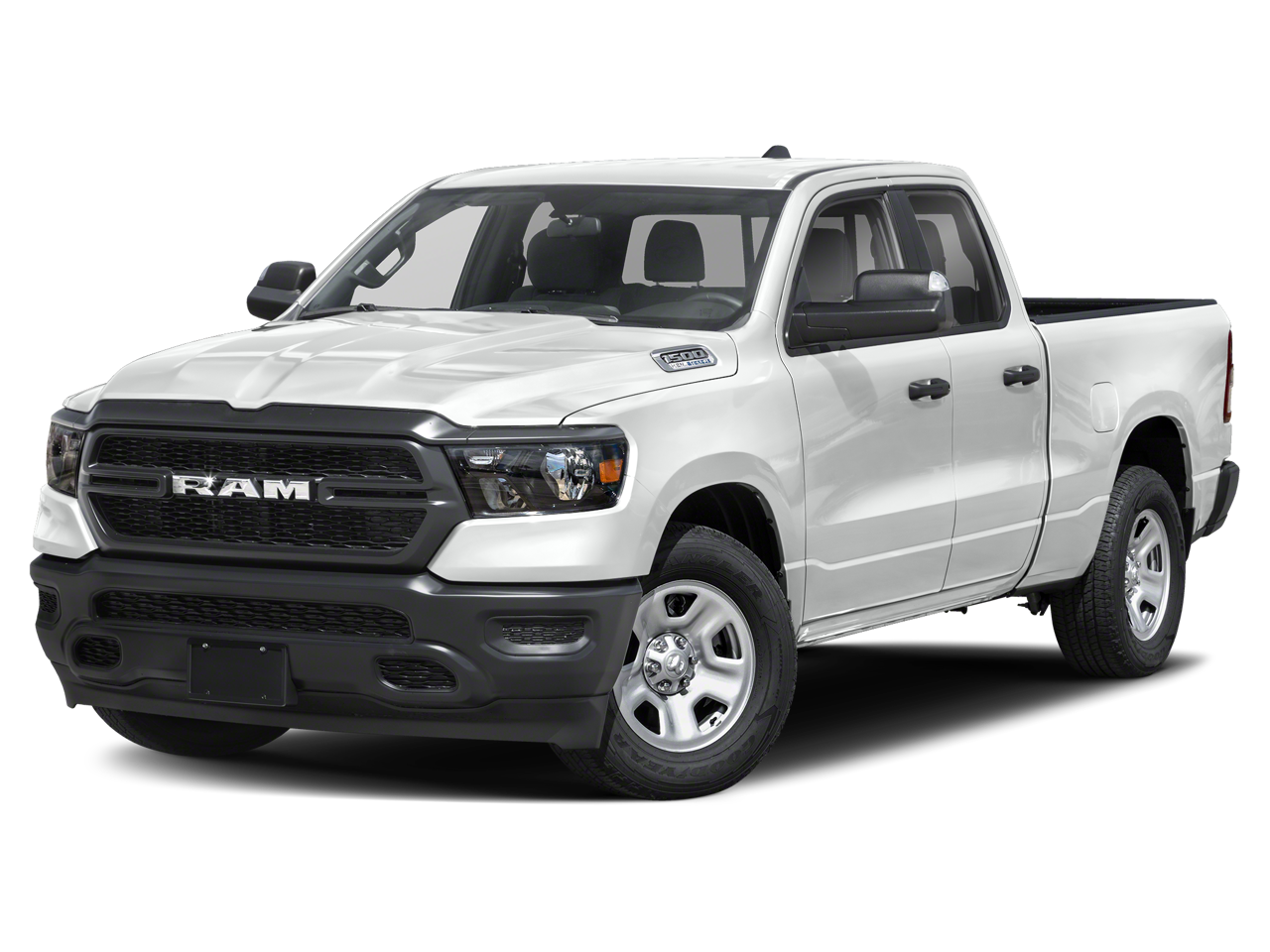 2023 RAM 1500 Tradesman in Bright White Clearcoat — front three-quarter view