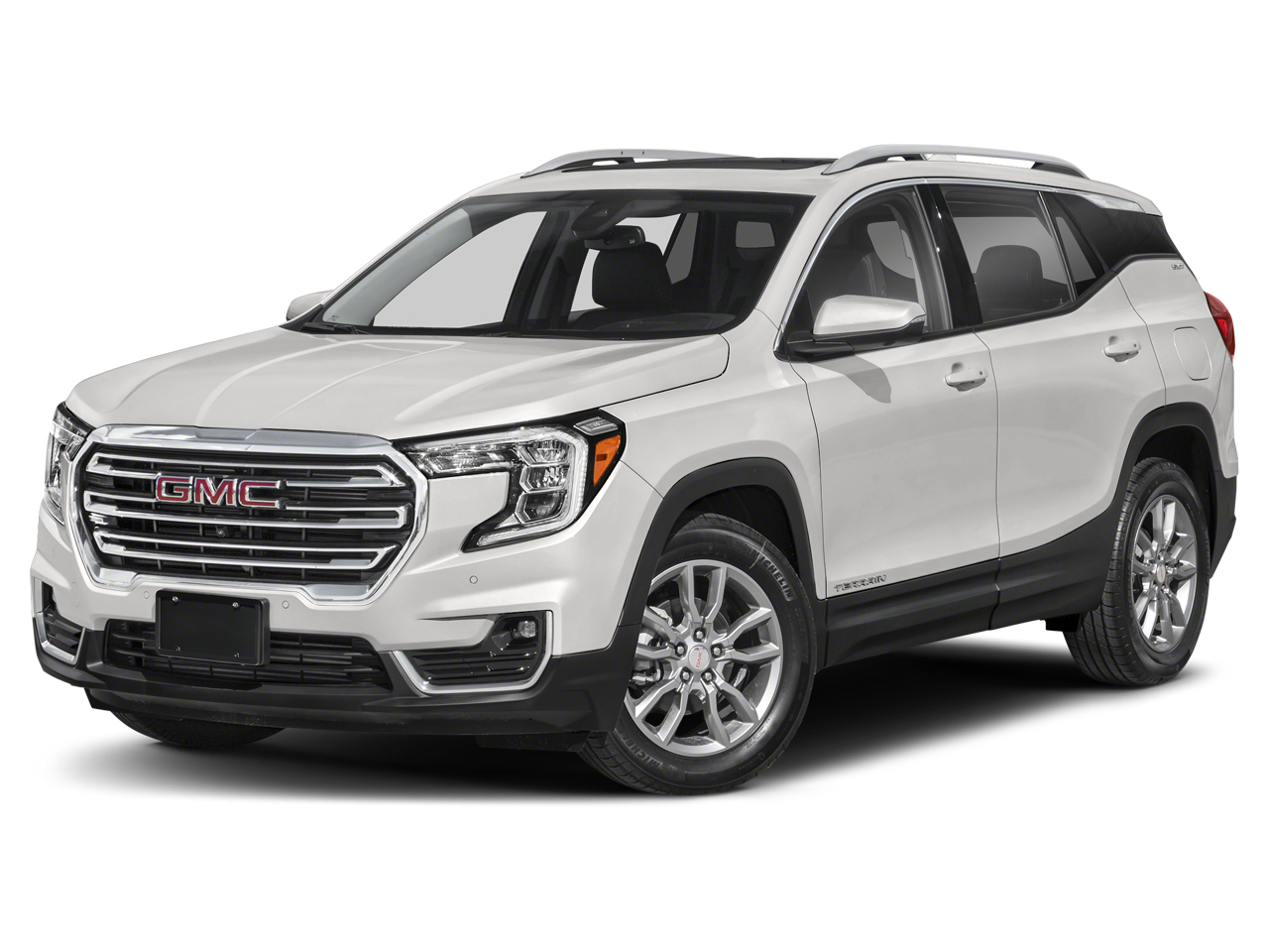 2024 GMC Terrain SLE in Summit White — front three-quarter view