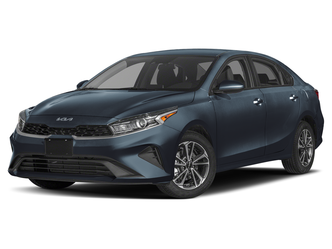 2024 Kia Forte LXS in Gravity Gray — front three-quarter view