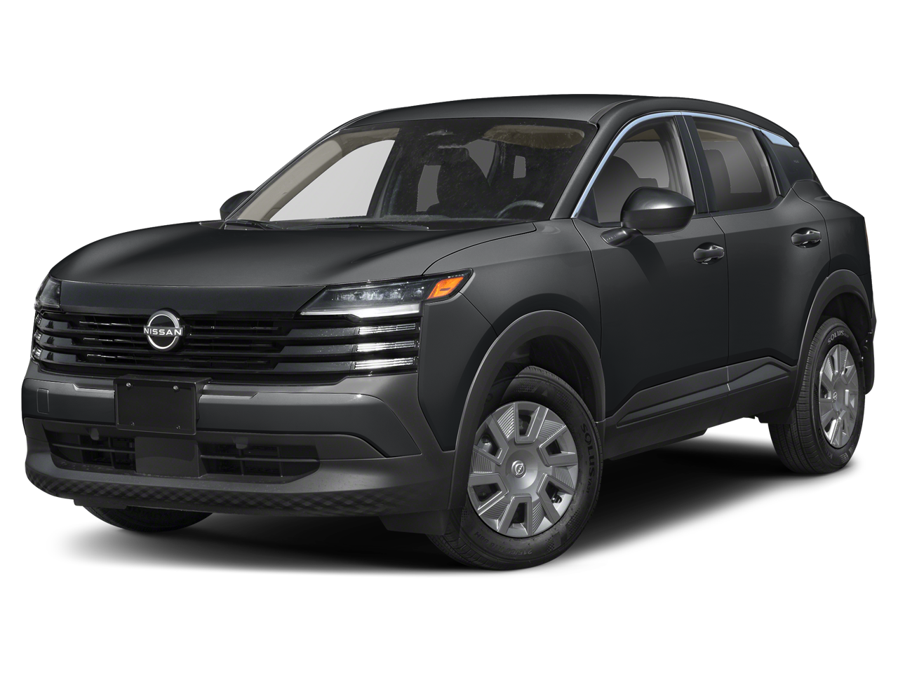 2026 Nissan Kicks S in Super Black — front three-quarter view
