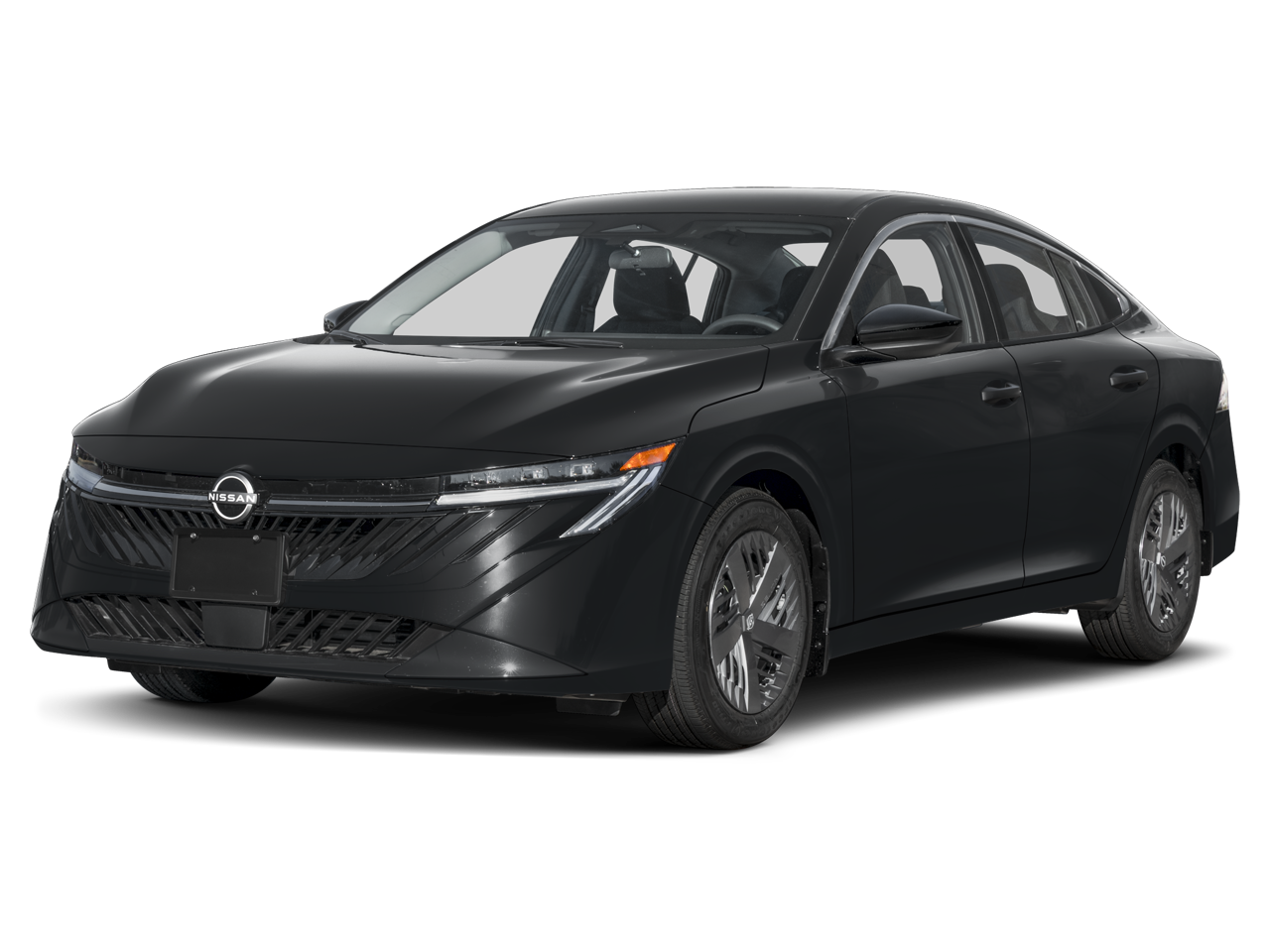 2026 Nissan Sentra S in SUPER BLACK — front three-quarter view