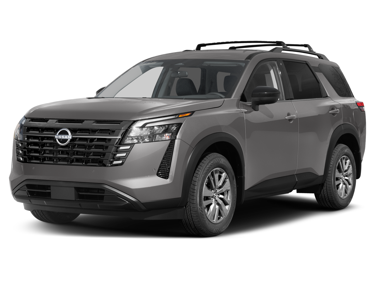 2026 Nissan Pathfinder SV in SCARLET EMBER T — front three-quarter view