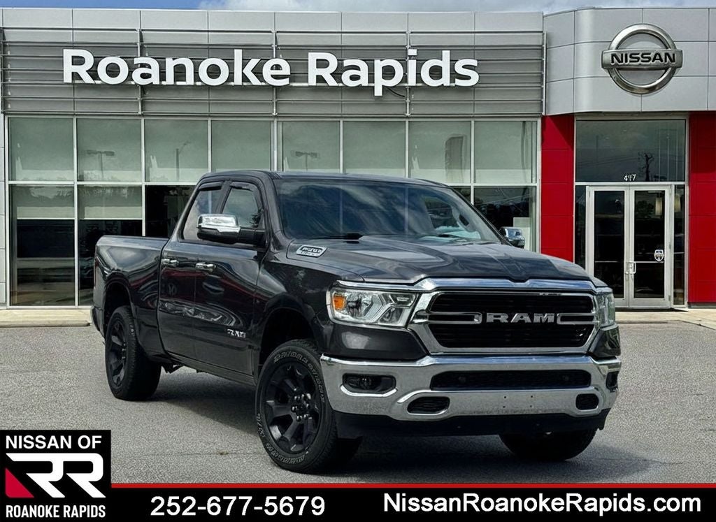 2024 RAM 1500 Big Horn/Lone Star in Granite Crystal Metallic Clearcoat — front three-quarter view