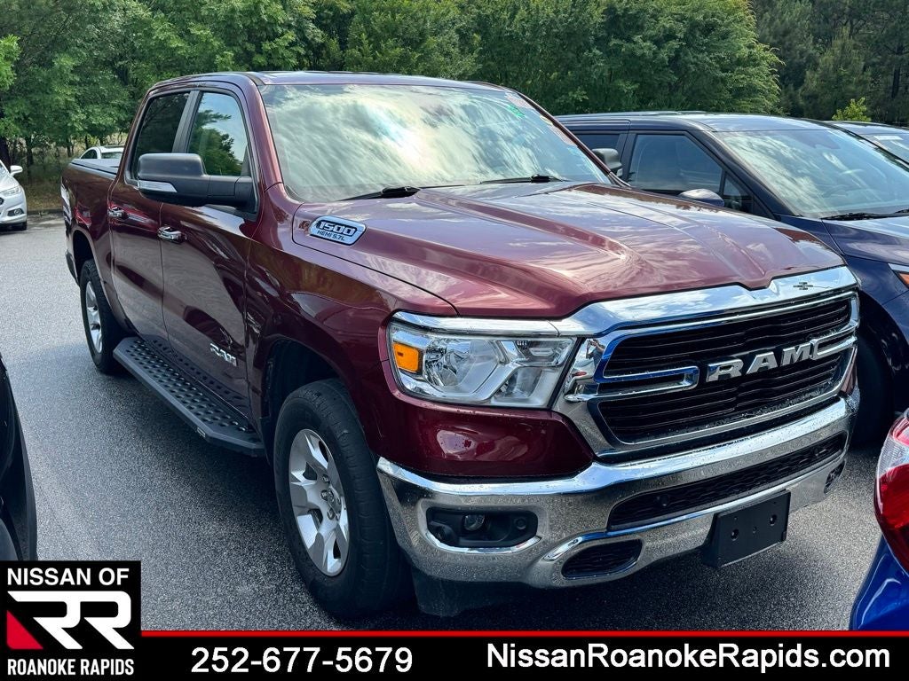 2020 RAM 1500 Big Horn/Lone Star in Delmonico Red Pearlcoat — front three-quarter view