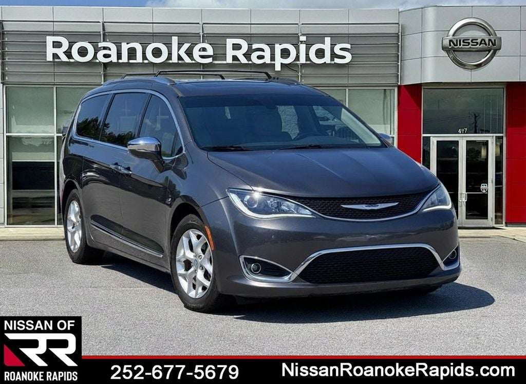 2020 Chrysler Pacifica Limited in Granite Crystal Metallic Clearcoat — front three-quarter view